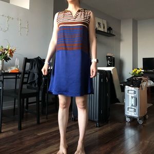 Dvf stripe dress size  small